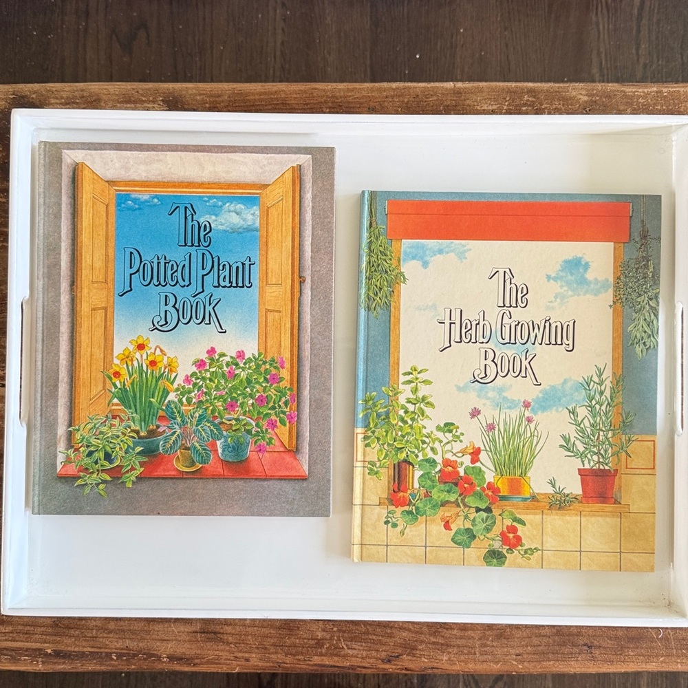 1980 Vintage Book Set - The Potted Plant and The Herb Growing Book